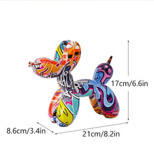 Load image into Gallery viewer, Resin Graffiti Balloon Dog Figurines for Interior Home Desktop Decoration Painting Colorful Art Animals Statue Crafts Decor Item