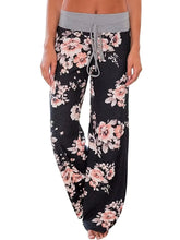 Load image into Gallery viewer, S-8XL Fashion Women Casual Loose Stretch Printing Long Wide Leg Yoga Pants Drawstring  Lounge Pants Pajama Pants