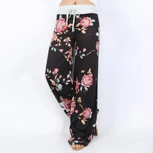 Load image into Gallery viewer, S-8XL Fashion Women Casual Loose Stretch Printing Long Wide Leg Yoga Pants Drawstring  Lounge Pants Pajama Pants