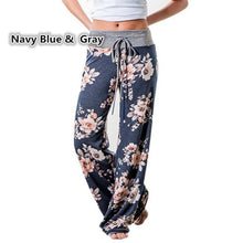 Load image into Gallery viewer, S-8XL Fashion Women Casual Loose Stretch Printing Long Wide Leg Yoga Pants Drawstring  Lounge Pants Pajama Pants