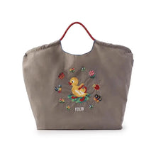 Load image into Gallery viewer, Draw String Hand Bag Oxford Cloth Embroidery Tote Reuseable Nylon Bag Portable Shoulder Bag Korea Bag Foldable Bag Embroidery