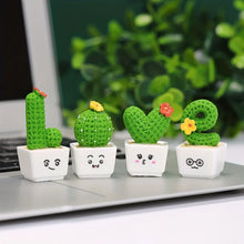 Load image into Gallery viewer, Charming 4-Piece Love &amp; Cactus Resin Figurines - Perfect For Living Room Bedroom And Cafe Tabletop Deco