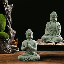 Load image into Gallery viewer, Garden Buddha Stone Statue Mini Buddhist Monks Buddha Sculpture Ornaments Household Craft Ornament for Office Garden Decor