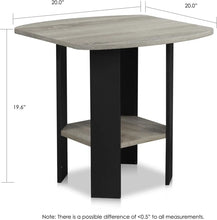 Load image into Gallery viewer, Simple Design End Table, 2-Pa, French Oak Grey/Bla