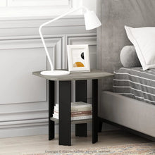 Load image into Gallery viewer, Simple Design End Table, 2-Pa, French Oak Grey/Bla