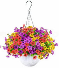 Load image into Gallery viewer, Fake Hanging Flowers With Basket -Artificial Flowers, Outdoor/Indoor Patio Lawn Decor, Artificial Hanging Plants For Wall, , Roo