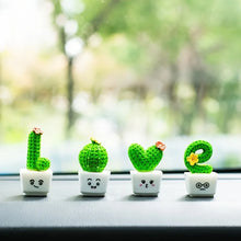 Load image into Gallery viewer, Charming 4-Piece Love &amp; Cactus Resin Figurines - Perfect For Living Room Bedroom And Cafe Tabletop Deco