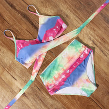 Load image into Gallery viewer, High Waist  Sexy Bikini Set 2024  Biquini Swimwear Women Two Pieces Swimsuit Floral Beachwear V-Neck Bathing Suits Female
