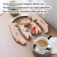 Load image into Gallery viewer, Handcrafted Wooden Bear Family Puzzle - Personalized Keepsake