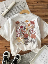 Load image into Gallery viewer, Flower 100% Cotton Y2k T-Shirt Female Funny T Shirts Egirl Korean Fashion Graphic Tees Tops Women Clothing Natureinspired Design