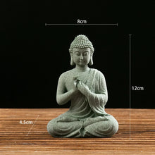 Load image into Gallery viewer, Garden Buddha Stone Statue Mini Buddhist Monks Buddha Sculpture Ornaments Household Craft Ornament for Office Garden Decor