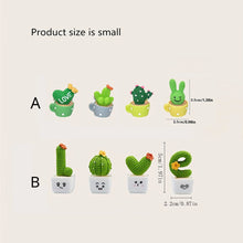 Load image into Gallery viewer, 1 Set Of 4, Resin Succulent Cactus Mini Green Plant Car Office Home Living Room Crafts
