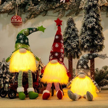 Load image into Gallery viewer, Christmas Faceless Doll Gnome Ornaments LED Light Plush Knitting Crafts Tree Pendant Christmas Decorations for Home Kids Gift