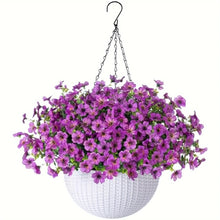 Load image into Gallery viewer, Fake Hanging Flowers With Basket -Artificial Flowers, Outdoor/Indoor Patio Lawn Decor, Artificial Hanging Plants For Wall, , Roo