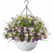 Load image into Gallery viewer, Fake Hanging Flowers With Basket -Artificial Flowers, Outdoor/Indoor Patio Lawn Decor, Artificial Hanging Plants For Wall, , Roo