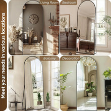 Load image into Gallery viewer, Modern Arched Full-Length Floor Mirror - 58" x 18" Oversized Design