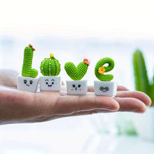 Load image into Gallery viewer, 1 Set Of 4, Resin Succulent Cactus Mini Green Plant Car Office Home Living Room Crafts