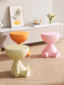 Customized Cartoon Sofa Side Table Creative Flat Head Coffee Table Small Home Plastic Coffee Table Furniture Side Table