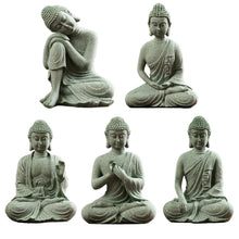 Load image into Gallery viewer, Garden Buddha Stone Statue Mini Buddhist Monks Buddha Sculpture Ornaments Household Craft Ornament for Office Garden Decor
