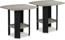 Load image into Gallery viewer, Simple Design End Table, 2-Pa, French Oak Grey/Bla