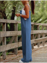 Load image into Gallery viewer, Women&#39;s Sleeveless Jumpsuit with Suspender Loose Casual Pocket Monochromatic Summer