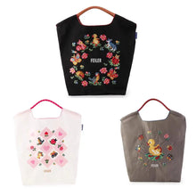 Load image into Gallery viewer, Draw String Hand Bag Oxford Cloth Embroidery Tote Reuseable Nylon Bag Portable Shoulder Bag Korea Bag Foldable Bag Embroidery