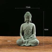Load image into Gallery viewer, Garden Buddha Stone Statue Mini Buddhist Monks Buddha Sculpture Ornaments Household Craft Ornament for Office Garden Decor