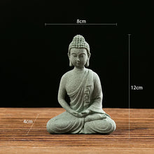 Load image into Gallery viewer, Garden Buddha Stone Statue Mini Buddhist Monks Buddha Sculpture Ornaments Household Craft Ornament for Office Garden Decor