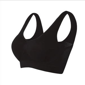 Seamless Mesh Women Sports Bras Fitness Gym Running Underwear Shockproof Bra Wireless 6XL Plus Size Crop Top Breathable Yoga Bra