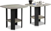 Load image into Gallery viewer, Simple Design End Table, 2-Pa, French Oak Grey/Bla