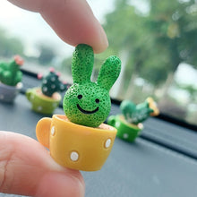 Load image into Gallery viewer, 1 Set Of 4, Resin Succulent Cactus Mini Green Plant Car Office Home Living Room Crafts