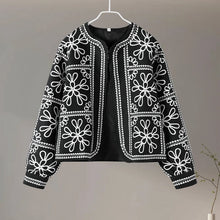 Load image into Gallery viewer, Street Print Coat Shorts Set Women Loose O-neck Lantern Cardigans Elastic Shorts Female Suit 2024 Autumn Fashion Y2k Lady Outfit