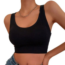 Load image into Gallery viewer, Summer Fashion Sexy Crop Top Women Bra Hollowed Back Cross Strap Yoga Sports Bra Breathable Underwear Female Fitness Vest