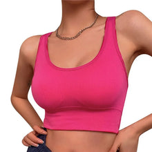 Load image into Gallery viewer, Summer Fashion Sexy Crop Top Women Bra Hollowed Back Cross Strap Yoga Sports Bra Breathable Underwear Female Fitness Vest