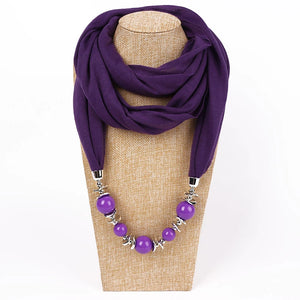 Silk Scarf Necklace Ethnic Style Scarf Creative Women's Neck Cover Women's Spring and Summer Scarf Decorative Clothing Accessories