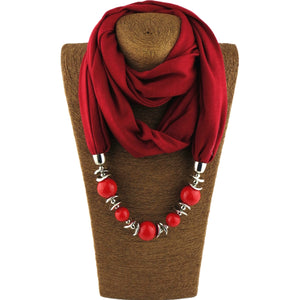 Silk Scarf Necklace Ethnic Style Scarf Creative Women's Neck Cover Women's Spring and Summer Scarf Decorative Clothing Accessories