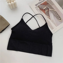 Load image into Gallery viewer, Women Cross Strap Sports Bra Top Women Push Up Sport Bra Yoga Gym Crop Top Brassiere Fitness Top Sport Bra Breathable Bras