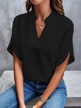 Load image into Gallery viewer, Women Elegant Solid Chiffon Blouse Spring Summer Casual Long Sleeve V Neck Loose Shirt Office Lady Tunics Oversized Tops 2024