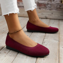 Load image into Gallery viewer, Women Flats Solid Color Black Flats for Women Slip On Shallow Comfort Foldable Flats for Women Brown Flat Heel Shoes