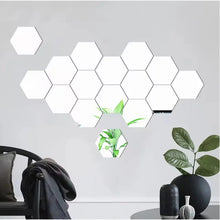 Load image into Gallery viewer, 3D Hexagon Mirror Wall Stickers - DIY Self-Adhesive Set
