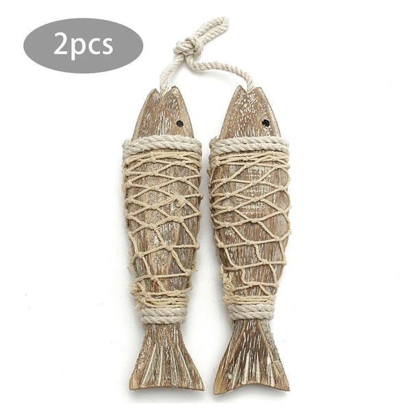 Wooden Fish Wall Pendant - Lightweight Hand-Crafted Ornament