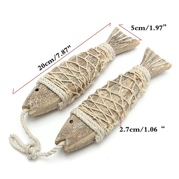 Wooden Fish Wall Pendant - Lightweight Hand-Crafted Ornament
