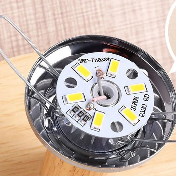 Minimalist Fabric Shade LED Table Lamp - Dimmable USB Bedside Light