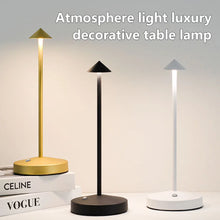 Load image into Gallery viewer, Premium Metal Rechargeable Desk Lamp - Cordless Touch Control