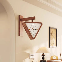 Load image into Gallery viewer, Creative Double-Sided Corner Wall Clock - Silent Geometric Design