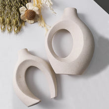 Load image into Gallery viewer, Minimalist European Ceramic Vase Set - Modern White Decor