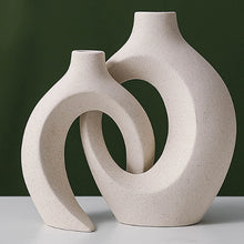 Load image into Gallery viewer, Minimalist European Ceramic Vase Set - Modern White Decor