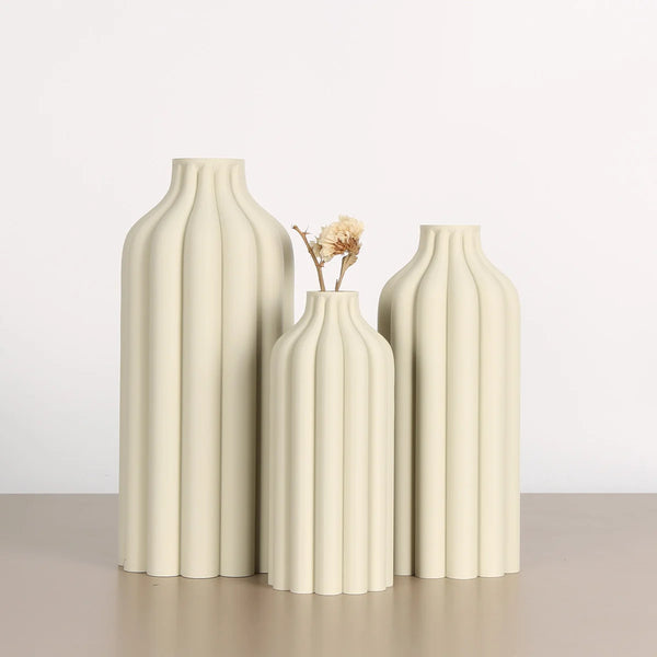 Bohemian Art Vase Set - Earthy Tones Home & Office Decor