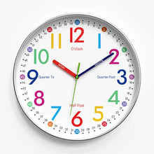 Load image into Gallery viewer, Educational Children's Time Management Wall Clock - Silent Cartoon Design