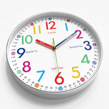 Load image into Gallery viewer, Educational Children's Time Management Wall Clock - Silent Cartoon Design